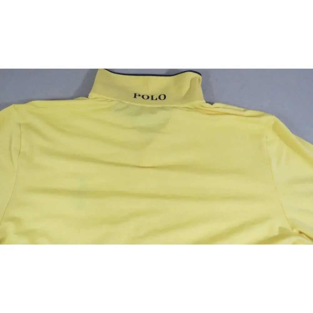 Polo Golf Ralph Lauren Pro Fit XL Yellow Big Pony Wicking Polo Shirt Men Peru SS
